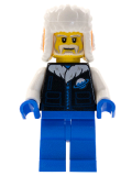 LEGO hol269 Man, Orange Ushanka Hat, Black Ice Planet Coat, Blue Legs