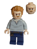 LEGO jw048 Owen Grady, Open Neck Shirt.