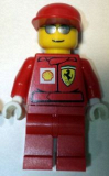 LEGO rac030bs F1 Ferrari Engineer (8144-2) - with Shell Torso Stickers, White Hands