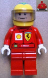 LEGO rac036s F1 Ferrari - F. Massa with Helmet Yellow Decorated - with Torso Stickers (8144-2)