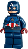 LEGO sh852 Captain America - Dark Blue Suit, Dark Blue Head, Dark Red Hands, Helmet